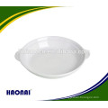 Shinny elegant ceramic white plate for restaurant hotel